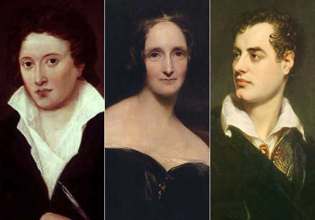 Percy Shelley, Mary Godwin, Lord Byron